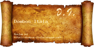 Dombos Itala névjegykártya